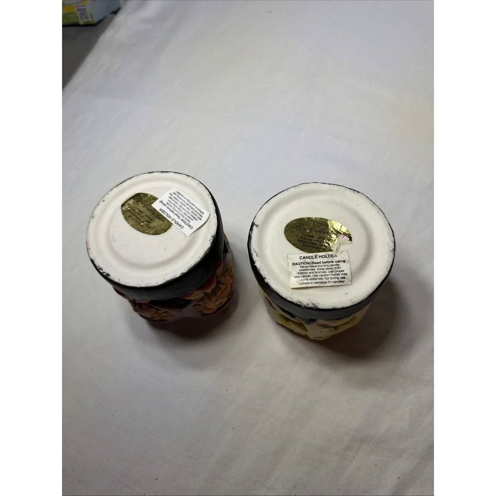Ks collection Ceramic Halloween candle holder holiday home decor Set Of 2